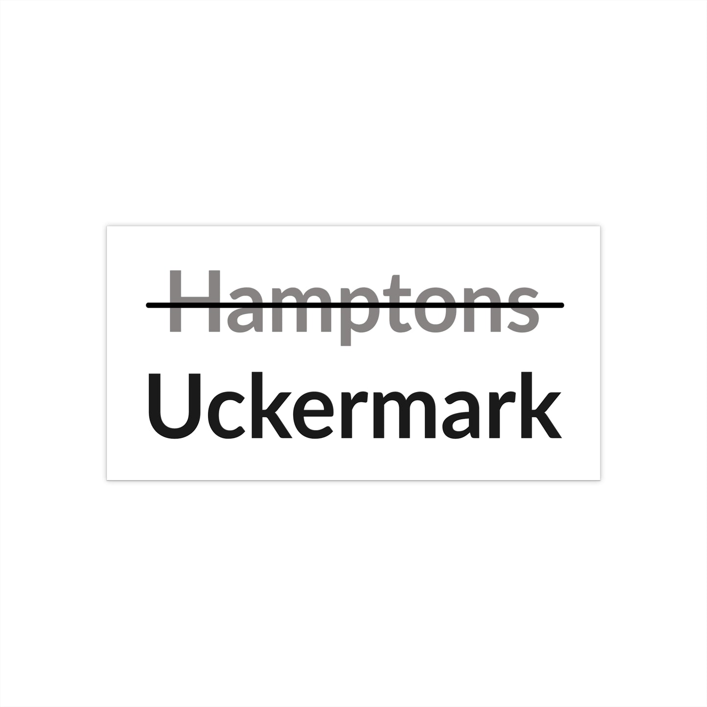 Uckermark Bumper Sticker